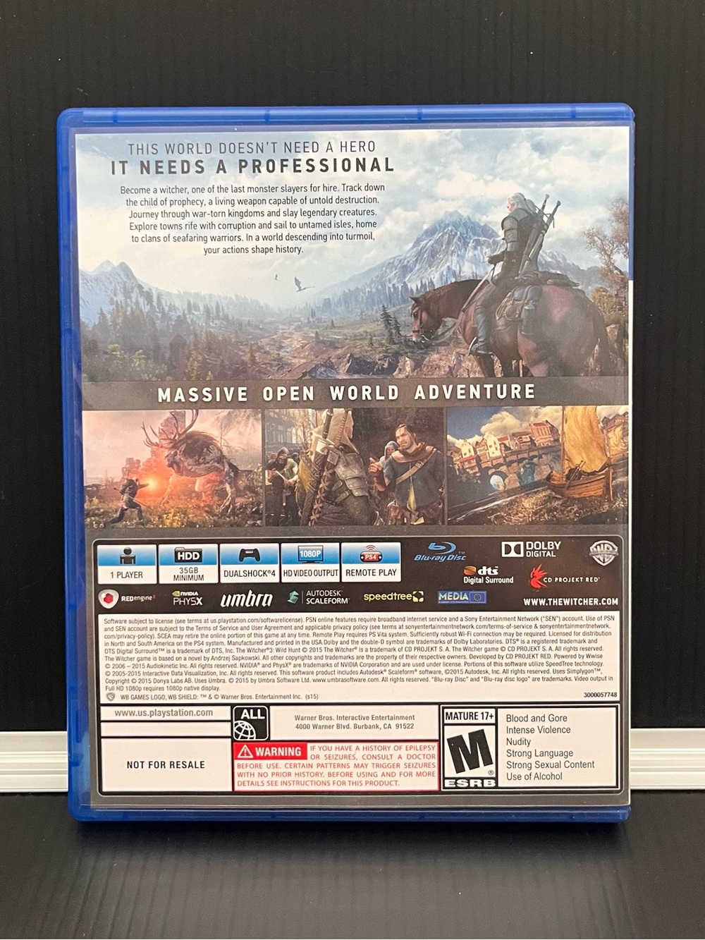 The Witcher 3: Wild Hunt (2015) PlayStation (PS4) Complete & TESTED! - Picture 6 of 10